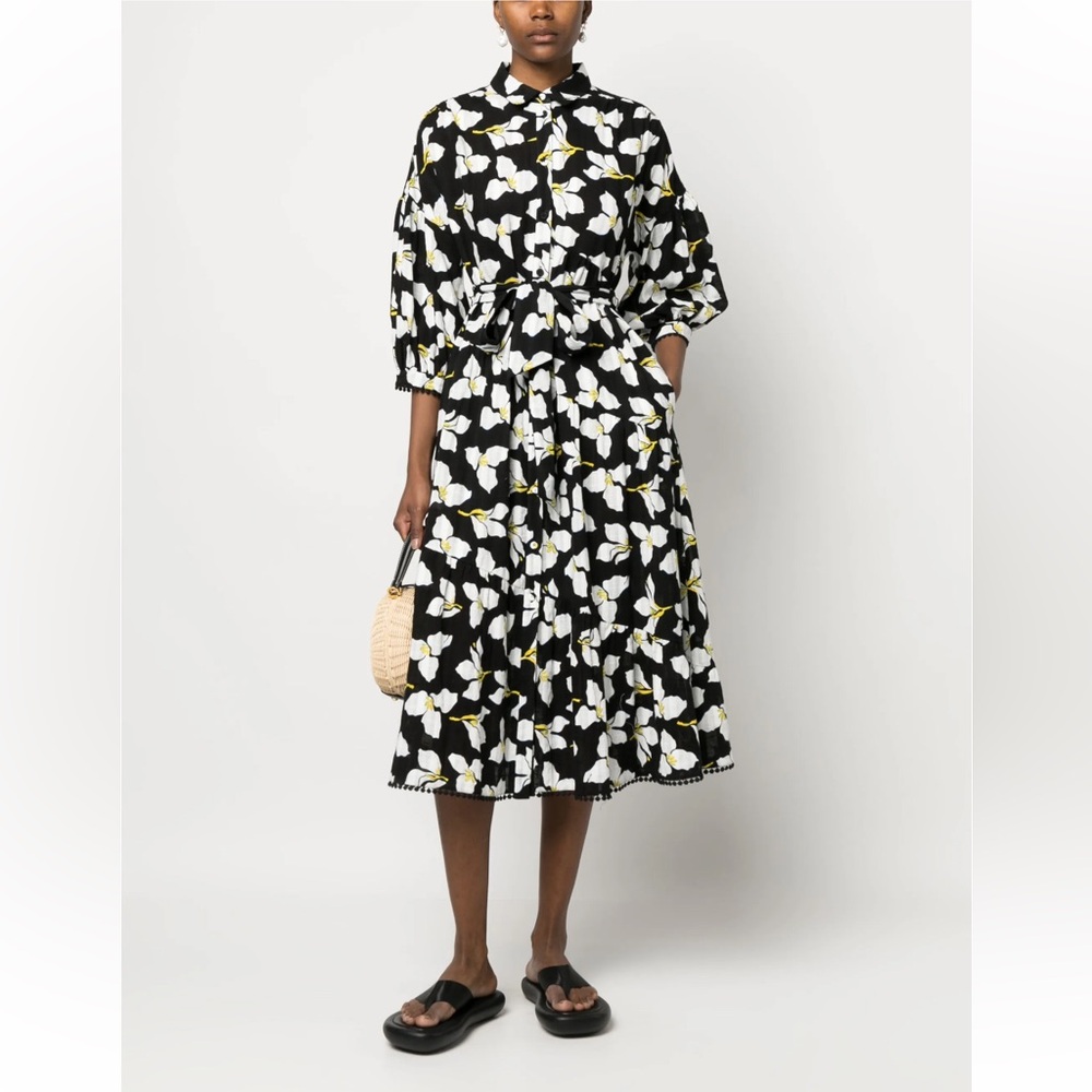 DIANE VON FURSTENBERG
Luna floral-print cotton-jacquard midi shirt dress